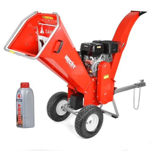 Tocator de crengi / resturi vegetale HECHT 6642, benzina 15 Cp, 420 cmc, diametru maxim lemn 10 cm + CADOU Ulei motor 4 timpi HECHT 4T 10W30, volum 800 ml, pentru utilaje gradina