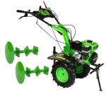 Motocultor Micul Fermier, 8.5CP, 212cc, motor pe benzina 4 timpi, 3 trepte de viteza, pornire manuala, cu roti