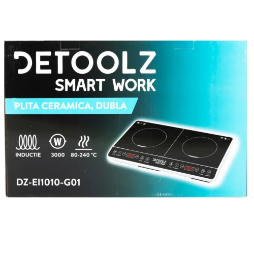 Plita ceramica dubla Detoolz, inductie, 3000W 8NT