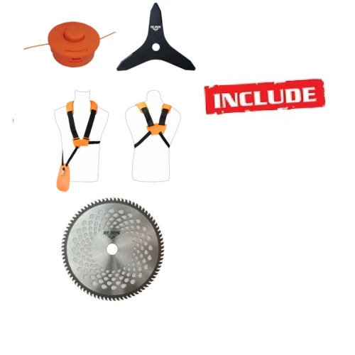 Motocoasa de umar RURIS DAC 410, 3.3 CP, 2 timpi, 57 cmc