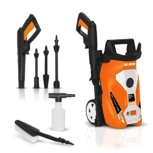 Aparat de spalat cu presiune RURIS CleanPowerJet1100, 1400 W, 390 l/h, 110 bar, accesorii incluse
