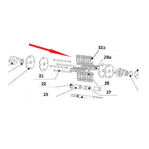 Ciocanele psga2-32a pentru moara Ruris Gospodar A2