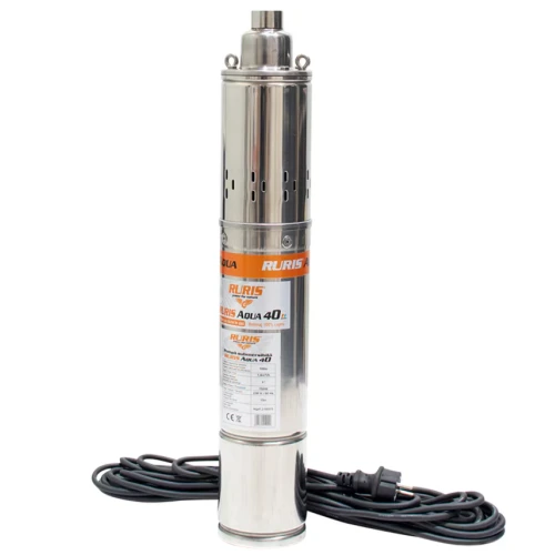 Pompa submersibila apa curata de adancime Ruris Aqua 40,corp inox, 750 W, 30 l/min debit apa