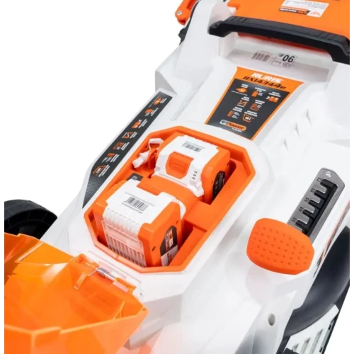 Masina de tuns gazon pe Acumulator RURIS RXI 4344e power alfa up {contine 2 acumulatori+incarcator dublu}