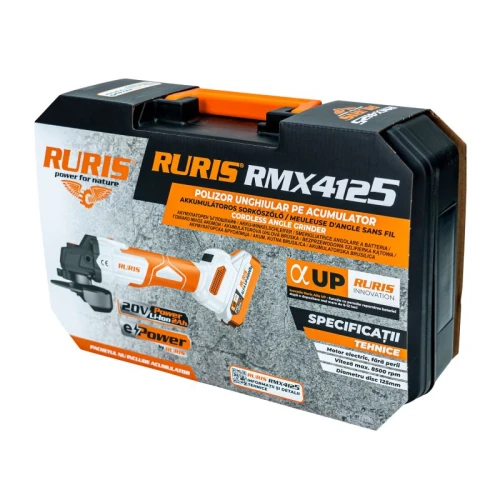 Polizor unghiular pe acumulator RURIS RXM 4125