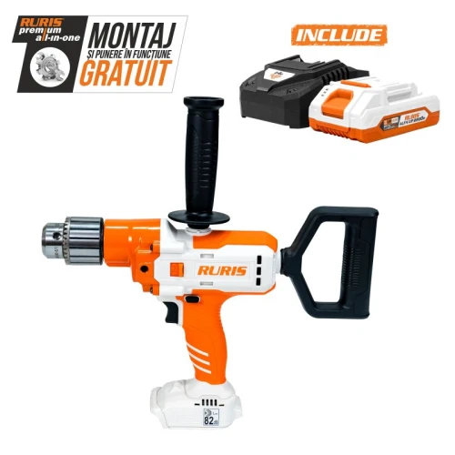 Masina de gaurit multifunctionala pe acumulator RURIS RMX 1390 power alfa up (contine acumulator+incarcator)