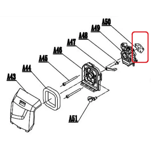 Garnitura carburator RURIS PS731c-1-10, pentru motocositoarea Ruris 731C