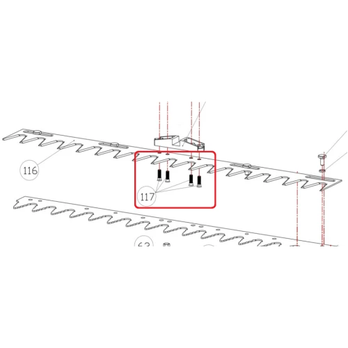 Surub RURIS PS777k-117, pentru motocoasa Ruris DAC 777K