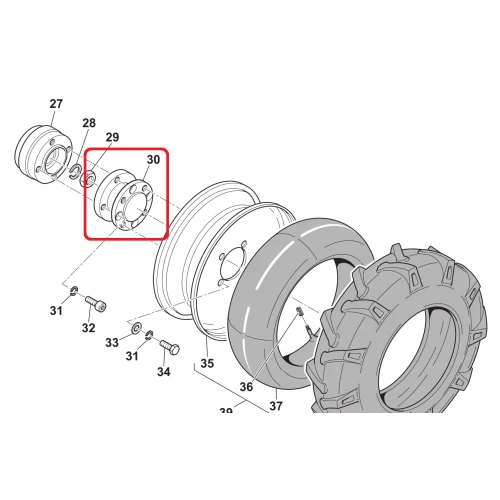 Distantier RURIS 30-ps-kr200-s03-1, pentru motocoasa cu masa Ruris KR200