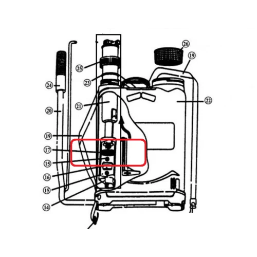 Capac de cauciuc RURIS PSRS1600-17, pentru pulverizatorul Ruris RS1600
