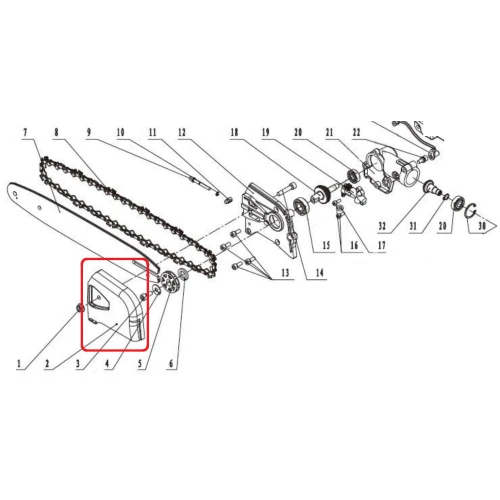 Capac lant RURIS PS335-3-2, pentru motocositoarea Ruris DAC 335