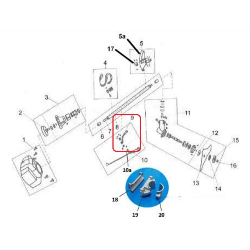 Corn RURIS PS210-1-9, pentru motocositoarea Ruris DAC 210