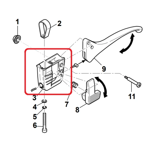 Corp maneta RURIS 03-ps-r652h-s06-1, pentru motocultoarele Ruris 652H