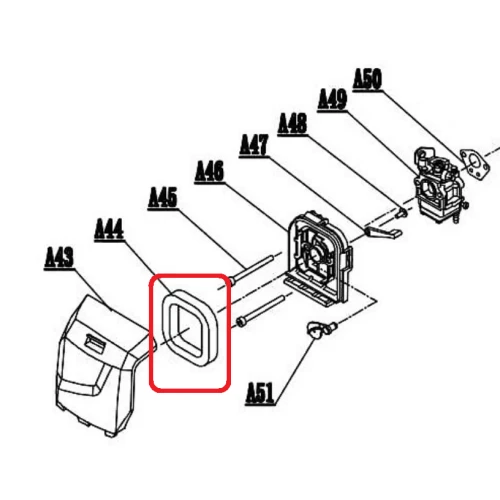 Filtru aer RURIS PS520c-1-44, pentru motocoasa Ruris 520C
