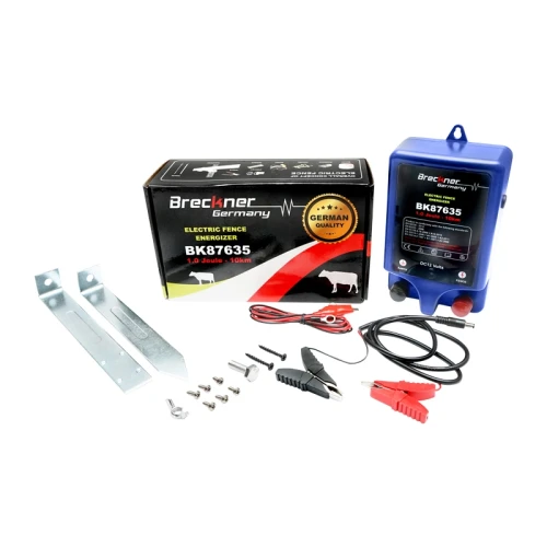 Generator impulsuri 12V max 1 Joule 10km cu impamantare pentru gard electric Breckner Germany