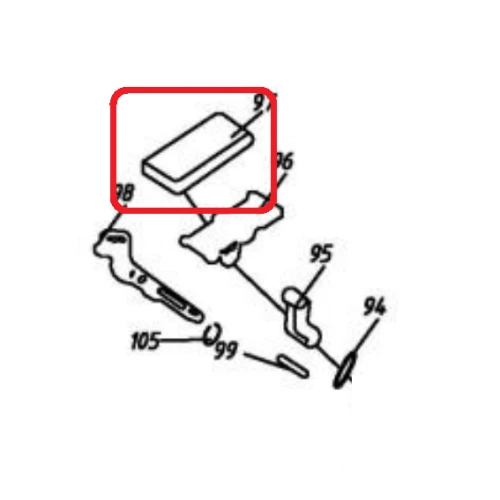 Placa cauciuc RURIS PSA103-2-97, pentru atomizoarele Ruris A102, A103S, Hercules 100, 3WF2.6, 3WF2.7
