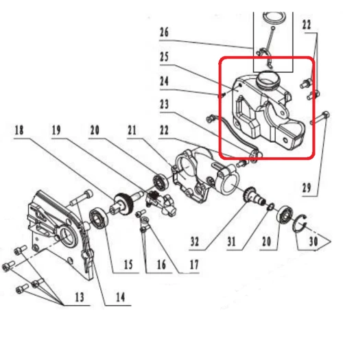 Rezervor ulei RURIS PS335-3-25, pentru motocositoarea Ruris DAC 335