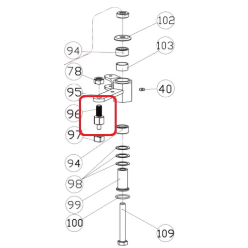 Surub special RURIS PS777k-96, pentru motocoasa Ruris DAC 777K