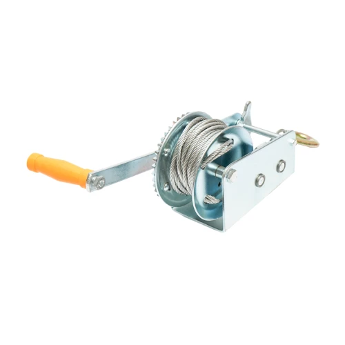 Troliu manual 900Kg cu cablu de otel fi 4.8mm x10m raport transmisie 4:1/8:1 Hoteche