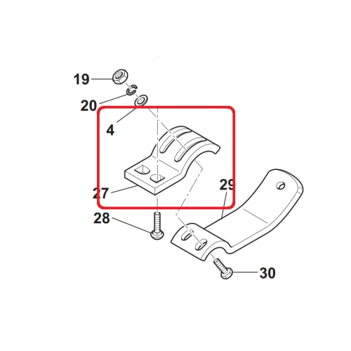 Suport antrenare RURIS KR117/200-7.0, pentru motocoasa cu masa Ruris KR200