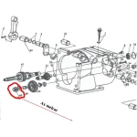 Ax melcat RURIS PS1001ksd-3-78, 9 dinti, pentru motocultor Ruris 1001Ksd