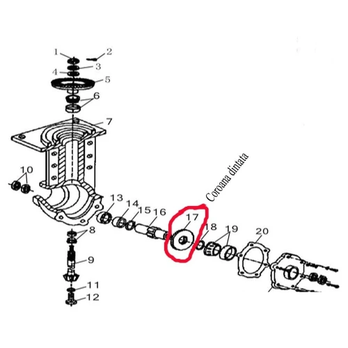 Coroana dintata RURIS PS1001ksd-4-23a, 36 dinti, pentru motosapa Ruris1001KSD