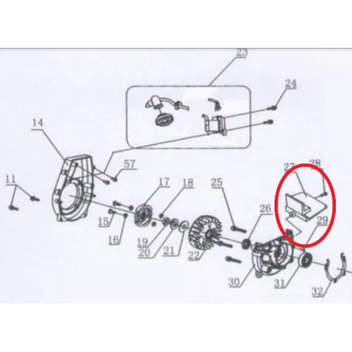 Protectie termica RURIS PS111S-2-27, pentru motocositoarea Ruris Hero 111s