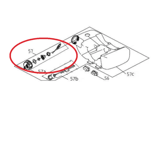 Ansamblu buson rezervor RURIS PS111s-2-53c, pentru motocoasa Ruris Hero 111s
