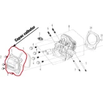 Capac culbutori motor RURIS PS168f-1-1, pentru motosapa Ruris 6 cp, 6.5 cp, 7 cp