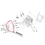 Garnitura capac chiuloasa RURIS PS168f-1-3, pentru motosapa Ruris 6 CP, 6.5 CP, 7 CP