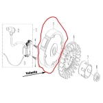 Volanta motor 168f RURIS PS168f-10-5, pentru motosape Ruris 6 cp, 6.5 cp, 7 cp