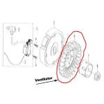 Ventilator motor 168f RURIS PS168f-10-6, pentru motosape Ruris 6 cp, 6.5 cp, 7 cp