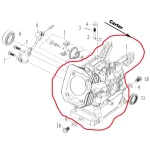 Carter motor 168f RURIS PS168f-2-1, compatibil piston 68 mm, pentru motosapa Ruris 6 cp, 6.5 cp
