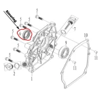 Simering carter motor 168f RURIS PS168f-3-6, 25 x 41.25 x 6 mm, pentru motosape Ruris 6 cp, 6.5 cp, 7 cp