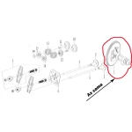 Ax cama RURIS PS168f-5-1, pentru motosapa Ruris 6 cp, 6.5 cp, 7 cp