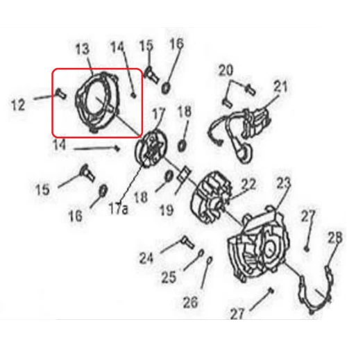 Carcasa ambreiaj RURIS PS210-2-13, pentru motocositoarea Ruris DAC 210