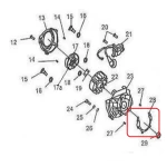 Garnitura semicarter RURIS PS210-2-28, pentru motocositoarea Ruris DAC 210