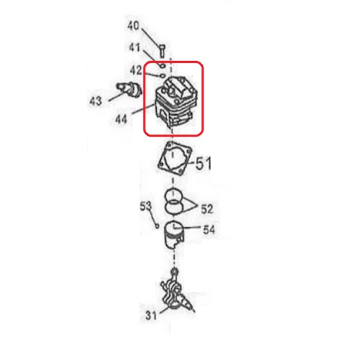 Cilindru RURIS PS210-2-44, pentru motocositoarea Ruris DAC 210