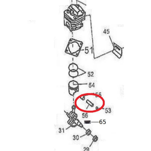 Bolt piston RURIS PS280c-1-32, pentru motocoasa Ruris 280c
