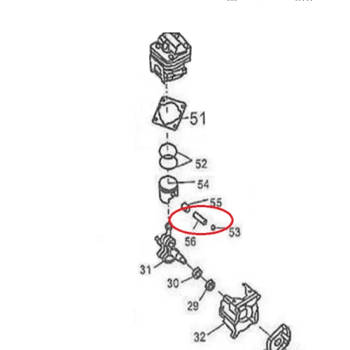 Bolt piston RURIS PS310-2-56, pentru motocositoarea Ruris DAC 310
