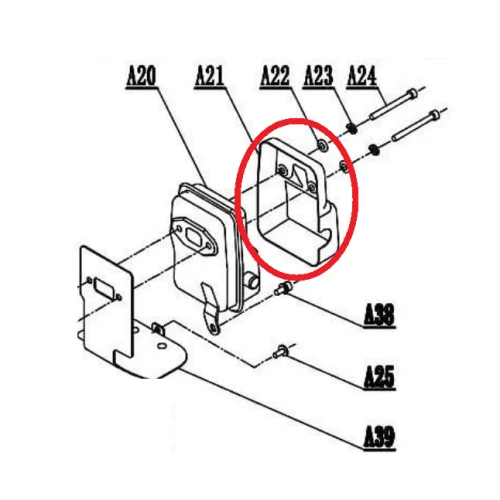 Protectie toba esapament RURIS PS311fr-1-21, pentru motocositoarea Ruris 311FR