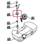 Garnitura pentru sistem de alimentare RURIS PS311FR-1-56, cauciuc, 3 gauri, pentru motocositoarea Ruris 311FR