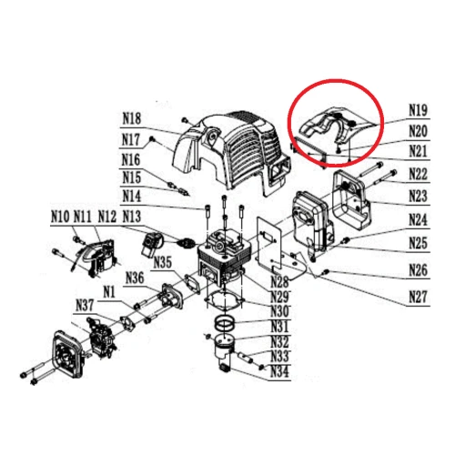 Capac RURIS PS330c-1-19, pentru motocositoarea Ruris 330C