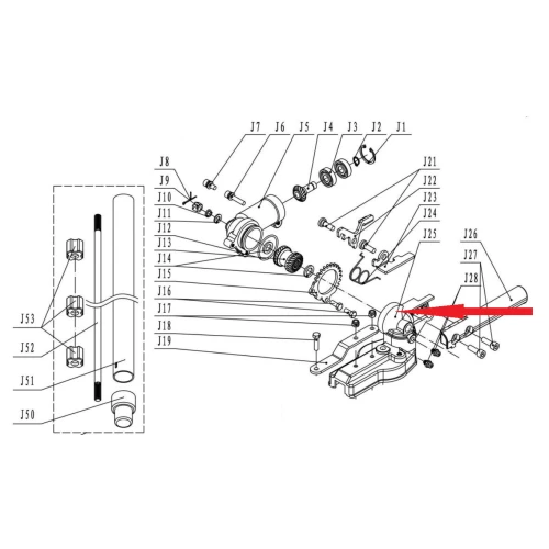 Carcasa transmisie RURIS PS335-4-25, pentru motocositoarea Ruris DAC 335