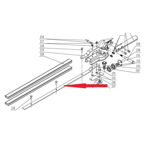 Placa ghidaj RURIS PS335-4-34, pentru motocositoarea Ruris DAC 335