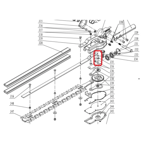 Arbore antrenor lama RURIS PS335-4-35, pentru motocoasa Ruris DAC 335