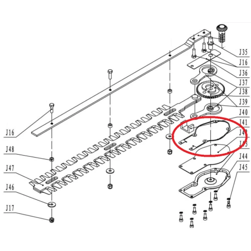 Garnitura transmisie RURIS PS335-4-41, pentru motocositoarea Ruris 335