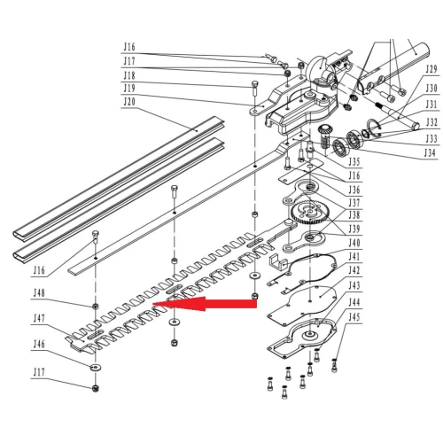 Lama RURIS PS335-4-47, pentru motocositoarea Ruris 335