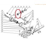 Ax pinion conic RURIS PS335-4-4, pentru motocoasa Ruris DAC 335