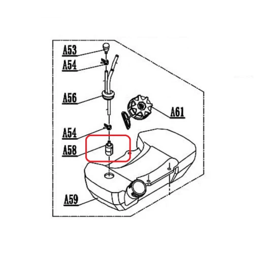 Filtru combustibil RURIS PS430c-1-58, pentru motocositoarea Ruris 430C